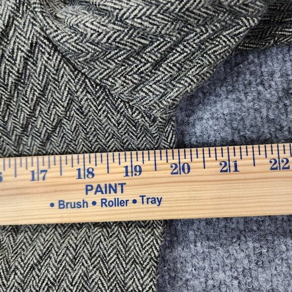 Komarov Sweater Jacket Women’s Small Black Gray‎ Knit Herringbone - Picture 12 of 13